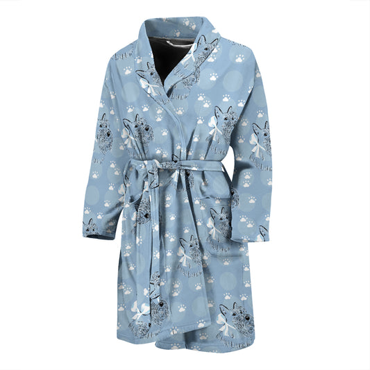 Scottish Terriers Print Design LKS308 Men Bathrobe