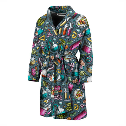 Science Print Design LKS304 Men Bathrobe