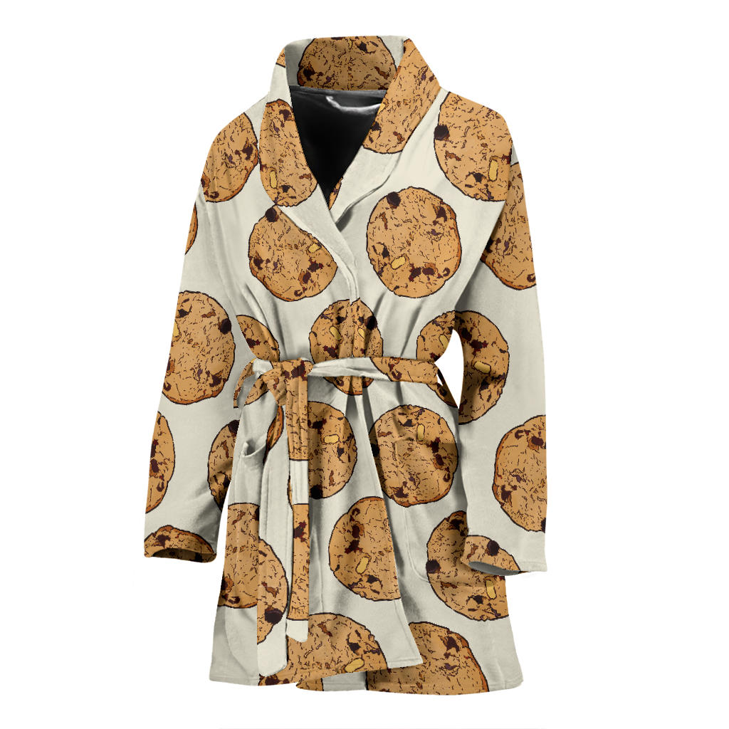 Cookie Pattern Print Design 05 Women Bathrobe