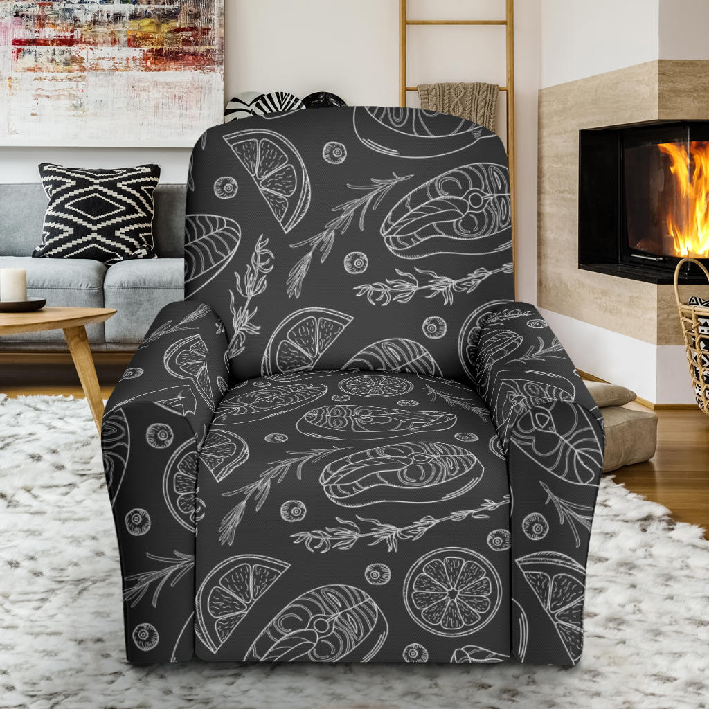 Steak Print Design LKS301 Recliner Slipcover with Pocket