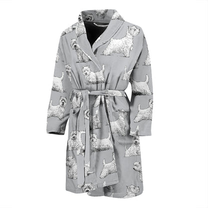 Scottish Terriers Print Design LKS3011 Men Bathrobe