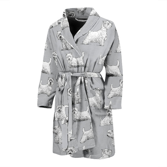 Scottish Terriers Print Design LKS3011 Men Bathrobe