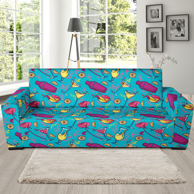 Cocktail Pattern Print Design 03 Sofa Slipcover