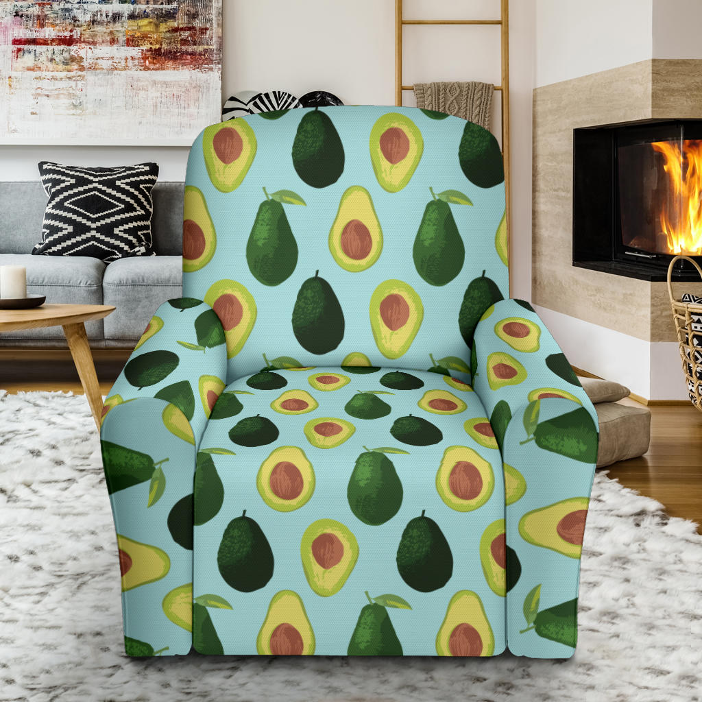 Avocado Pattern Print Design 04 Recliner Slipcover with Pocket