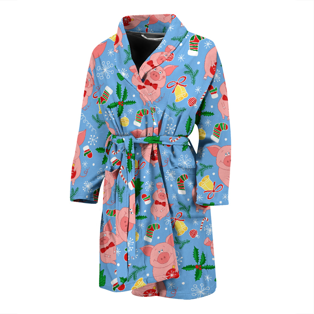 Pig Print Design LKS404 Men Bathrobe