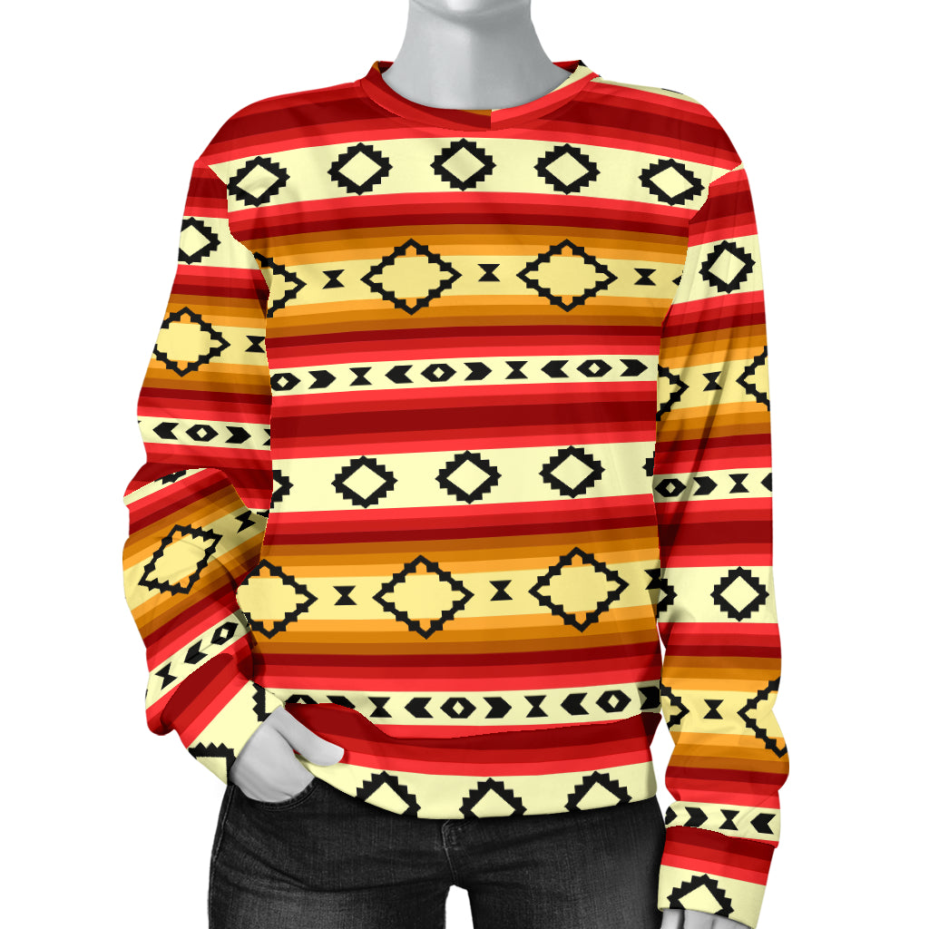Serape Themed Women Long Sleeve Sweatshirt