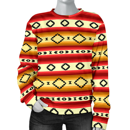 Serape Themed Women Long Sleeve Sweatshirt