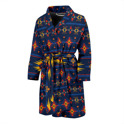 Southwest Pattern Print Design LKS306 Men Bathrobe