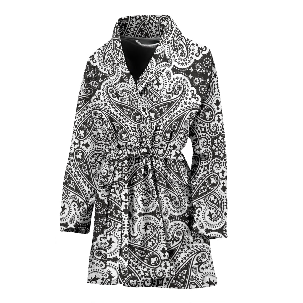 Bandana Print Design LKS309 Women Bathrobe