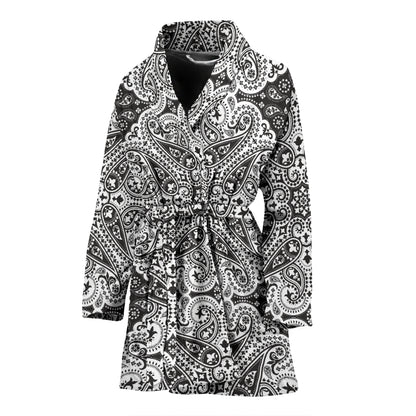Bandana Print Design LKS309 Women Bathrobe