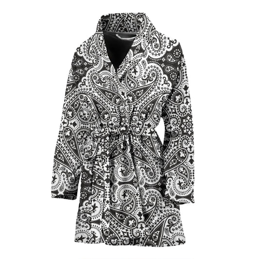 Bandana Print Design LKS309 Women Bathrobe