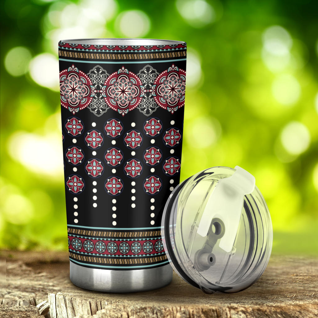 Ethnic Dot Style Print Pattern Tumbler