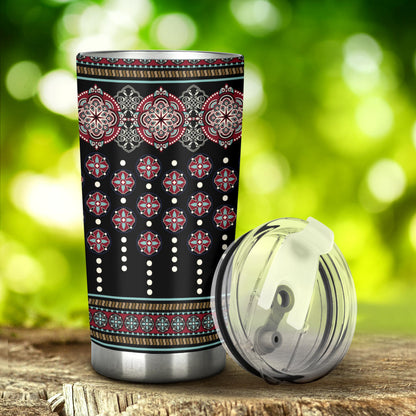 Ethnic Dot Style Print Pattern Tumbler
