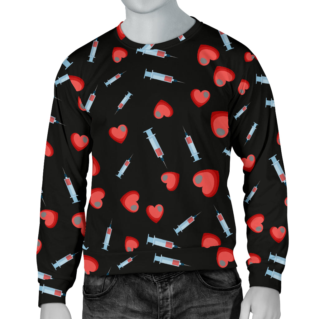 Phlebotomist Medical Concept Men Long Sleeve Sweatshirt