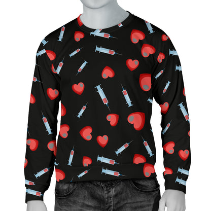 Phlebotomist Medical Concept Men Long Sleeve Sweatshirt
