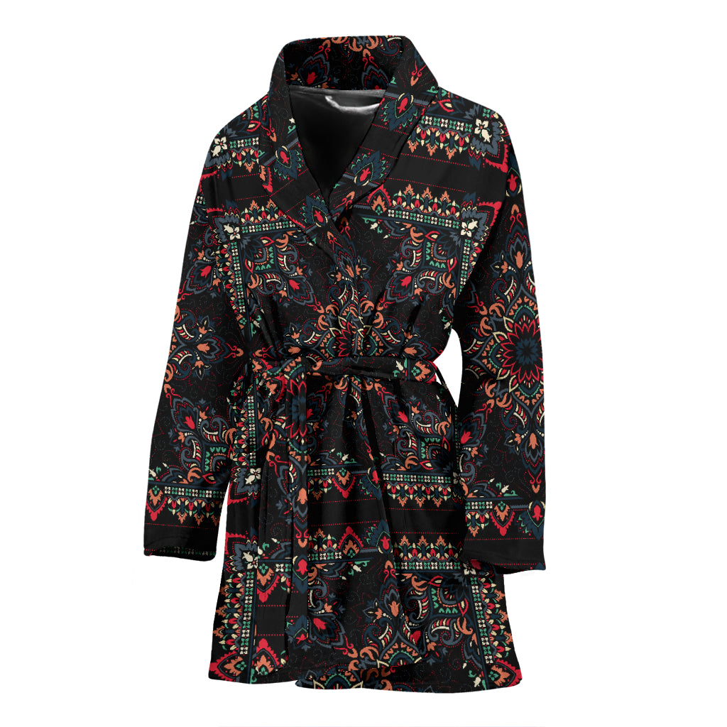 Bandana Print Design LKS307 Women Bathrobe