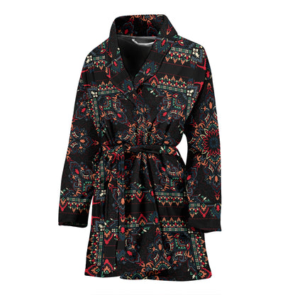 Bandana Print Design LKS307 Women Bathrobe