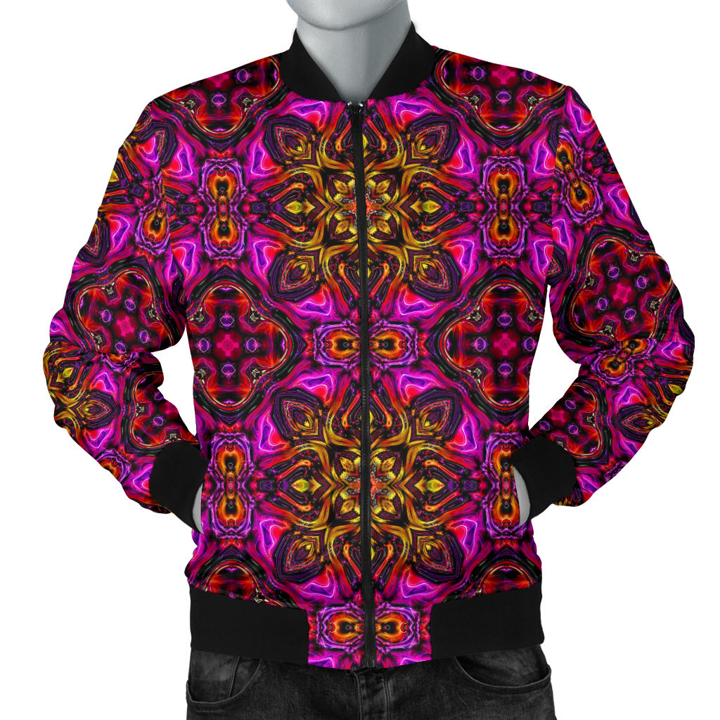 kaleidoscope Abstract Print Design Men Bomber Jacket