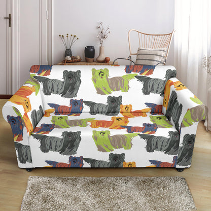 Skye Terriers Print Design LKS301 Loveseat Couch Slipcover