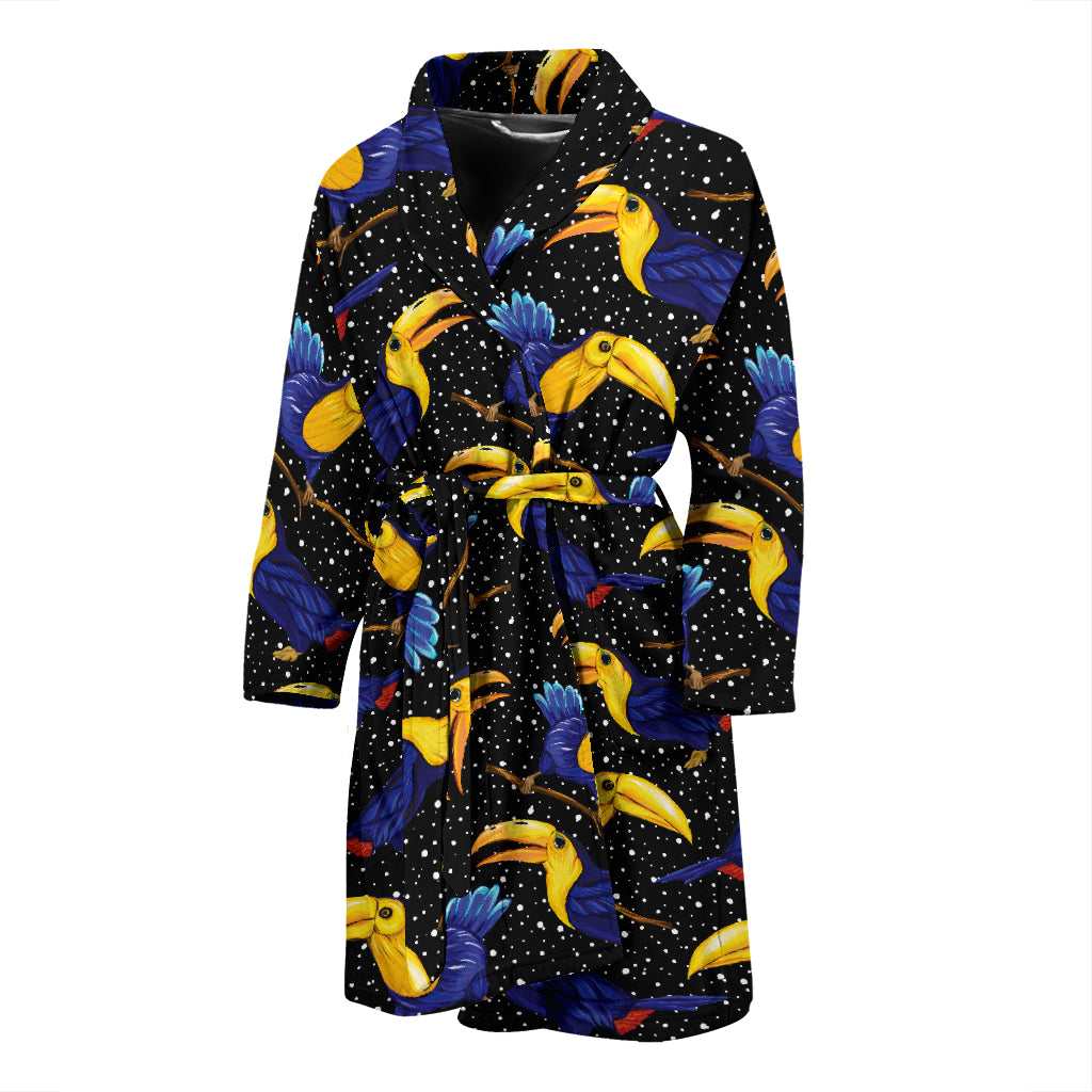 Toucan Print Design LKS307 Men Bathrobe