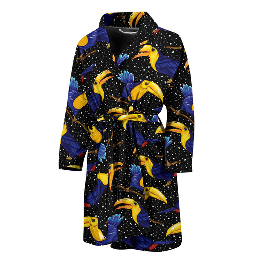Toucan Print Design LKS307 Men Bathrobe