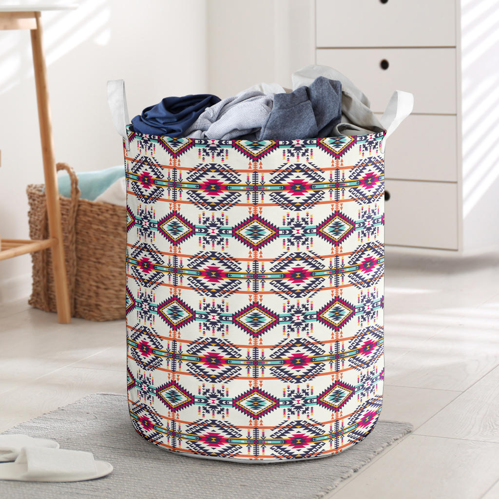 Indian Navajo Art Themed Design Print Laundry Basket