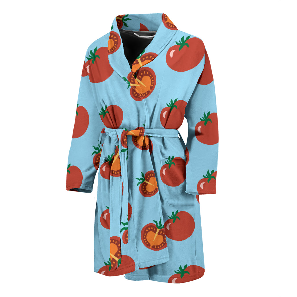 Tomato Print Design LKS304 Men Bathrobe