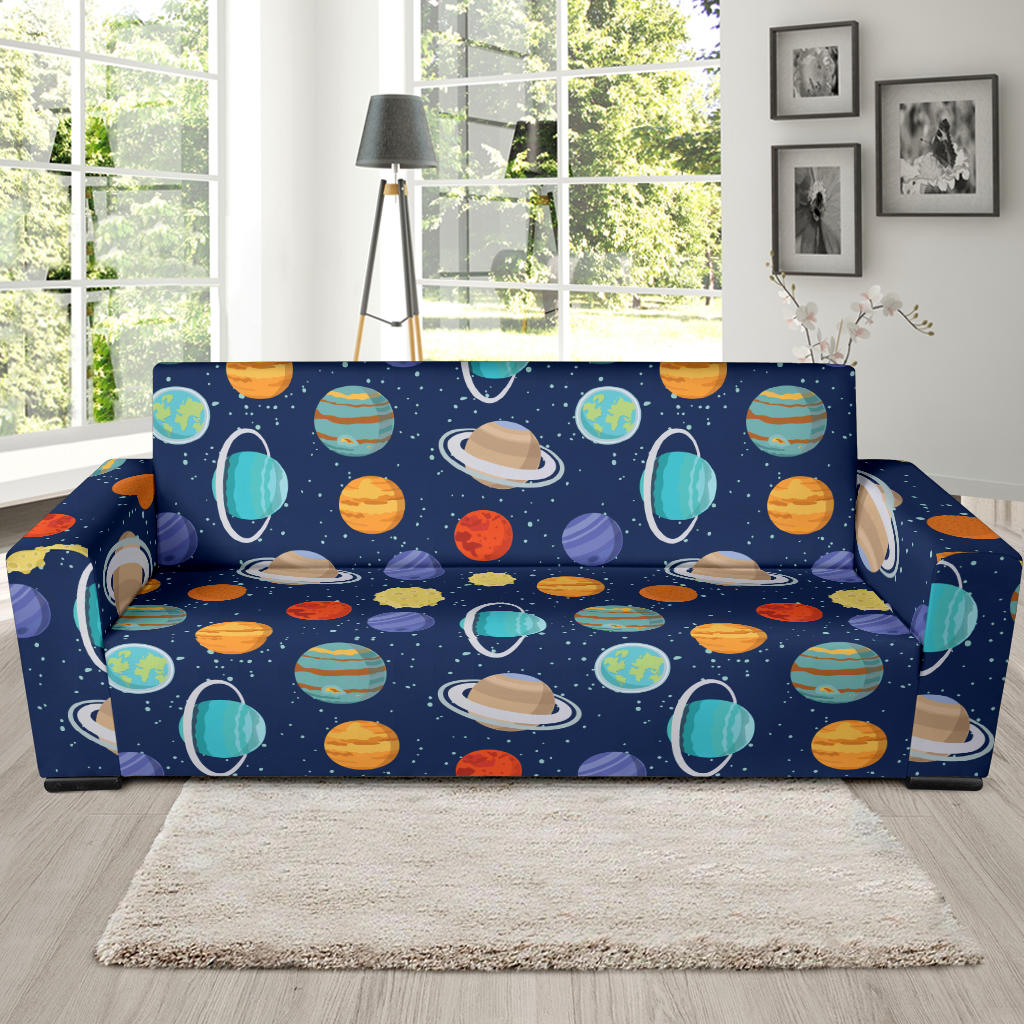 Planet With Star Print Design LKS303 Sofa Slipcover