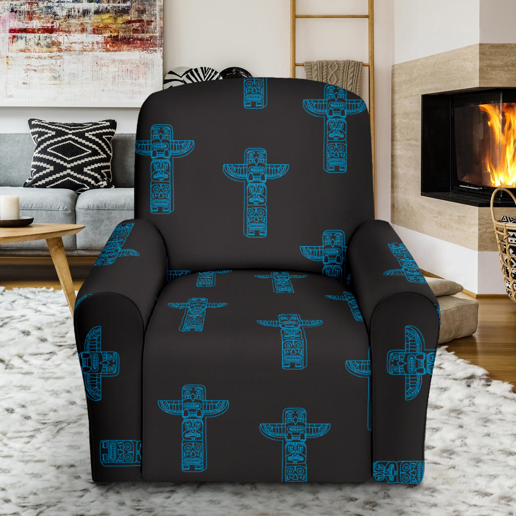 Totem Print Design LKS304 Recliner Slipcover with Pocket