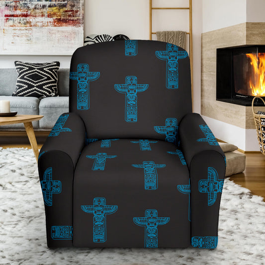 Totem Print Design LKS304 Recliner Slipcover with Pocket