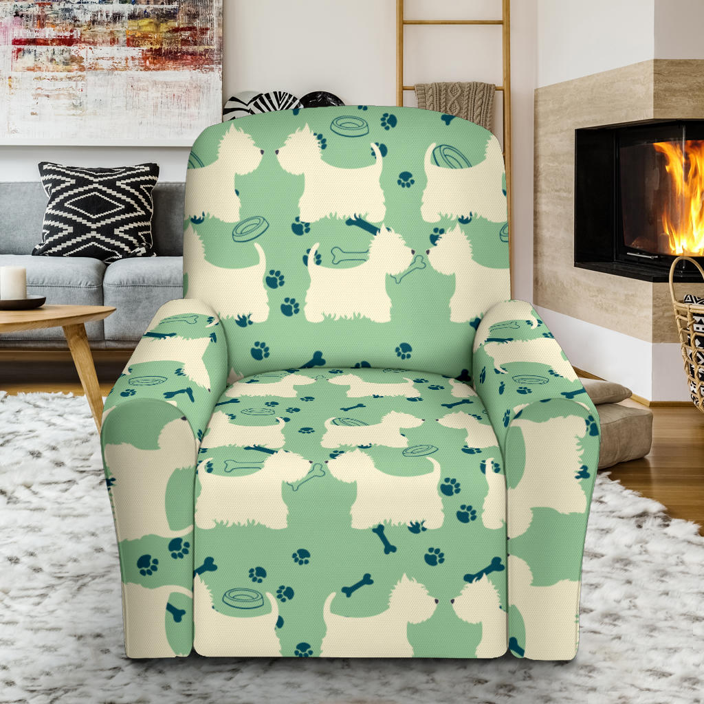 Scottish Terriers Print Design LKS302 Recliner Slipcover with Pocket