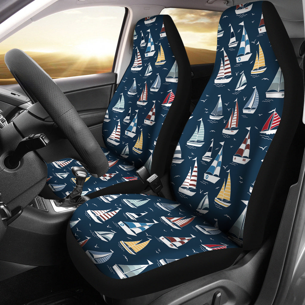 Sailboat Print Design LKS306 Car Seat Covers