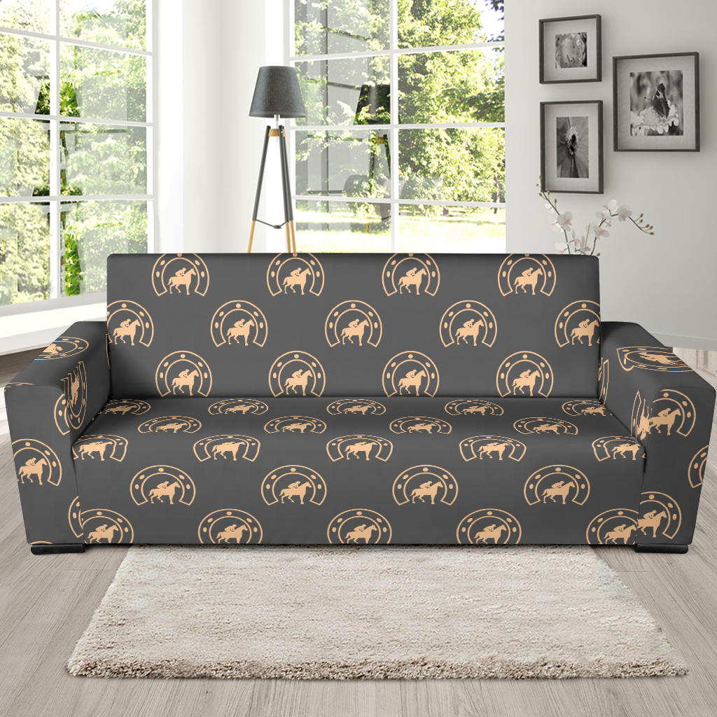 Horseshoe Print Design LKS306 Sofa Slipcover