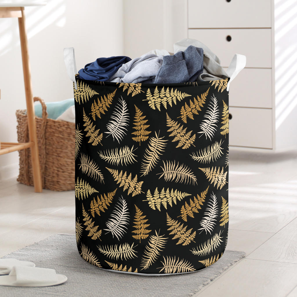Fern Leave Bright Print Pattern Laundry Basket