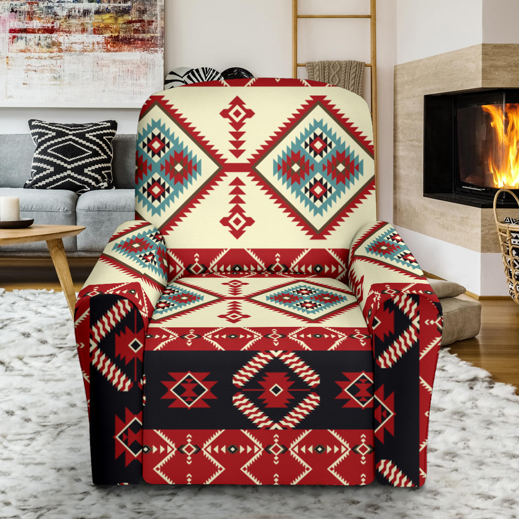 Navajo Pattern Print Design A05 Recliner Slipcover with Pocket