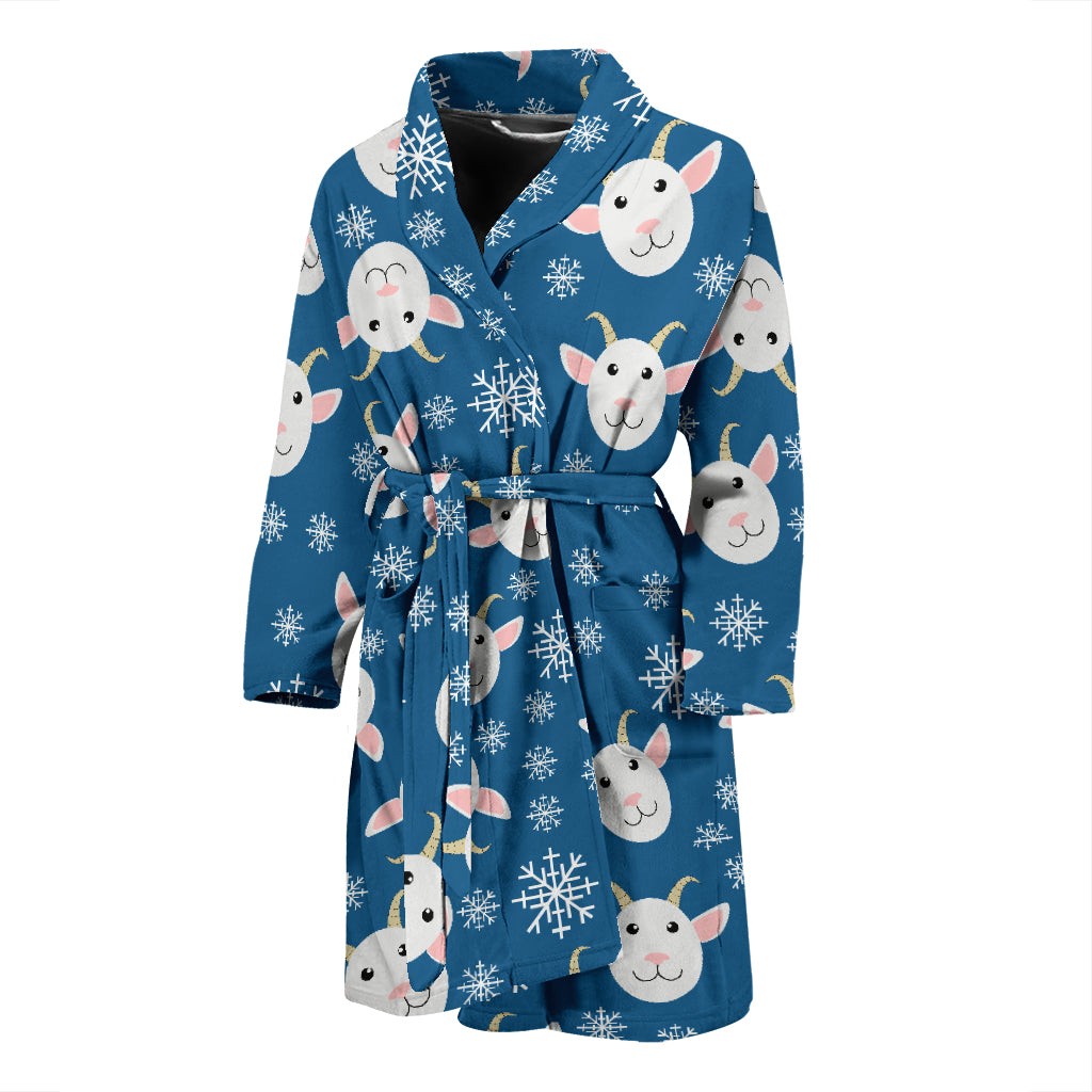Goat Print Design LKS402 Men Bathrobe