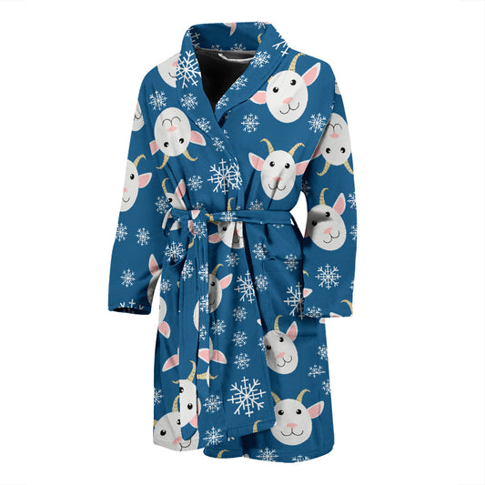 Goat Print Design LKS402 Men Bathrobe