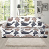 Sea Lion Pattern Print Design 02 Sofa Slipcover