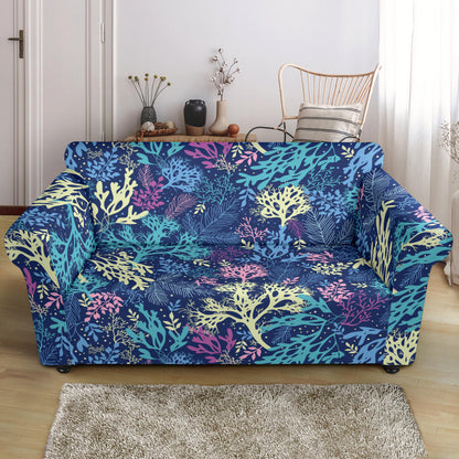 Seaweed Print Design LKS301 Loveseat Couch Slipcover