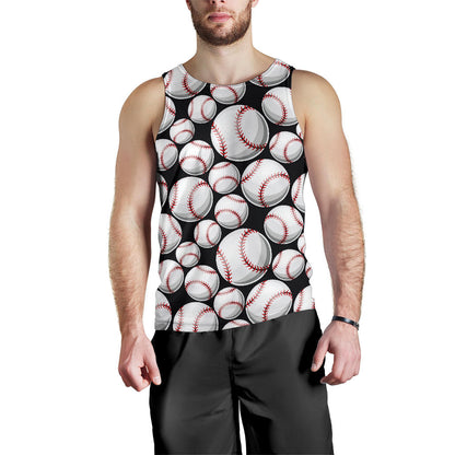 Baseball Black Background Men Tank Top