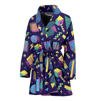 Geometric Print Design LKS401 Women Bathrobe