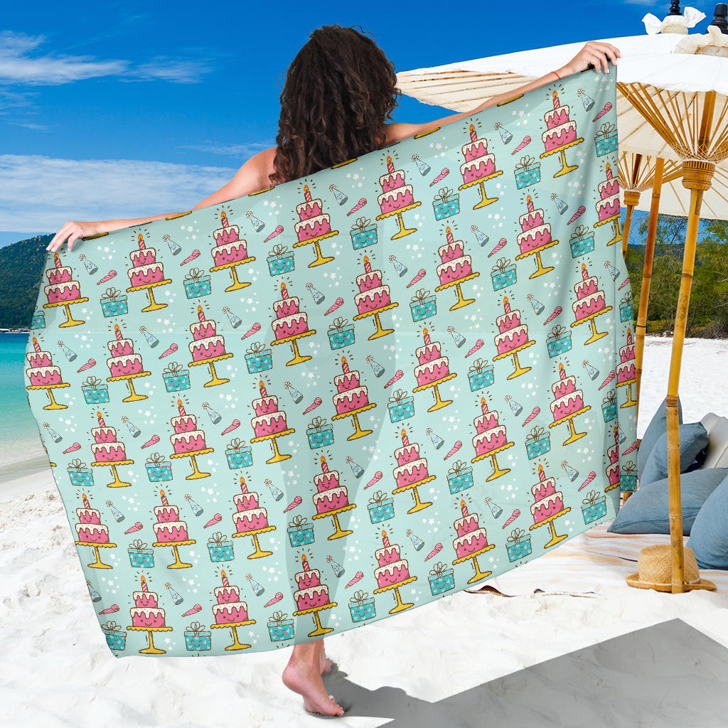 Cake Pattern Print Design 06 Sarong Pareo Wrap