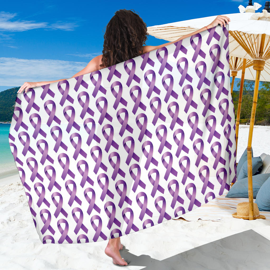 Pancreatic cancer Pattern Print Design A01 Sarong Pareo Wrap