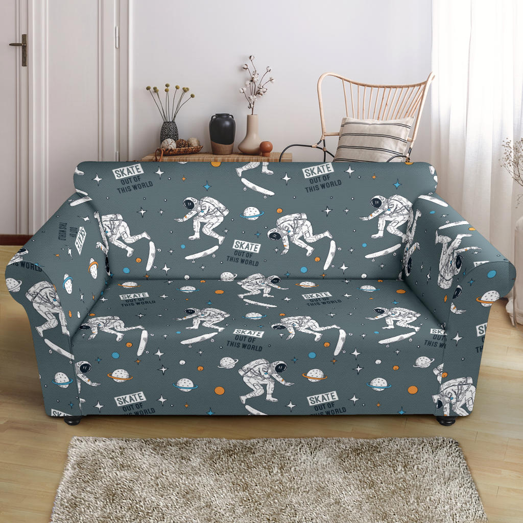 Skateboard Print Design LKS306 Loveseat Couch Slipcover