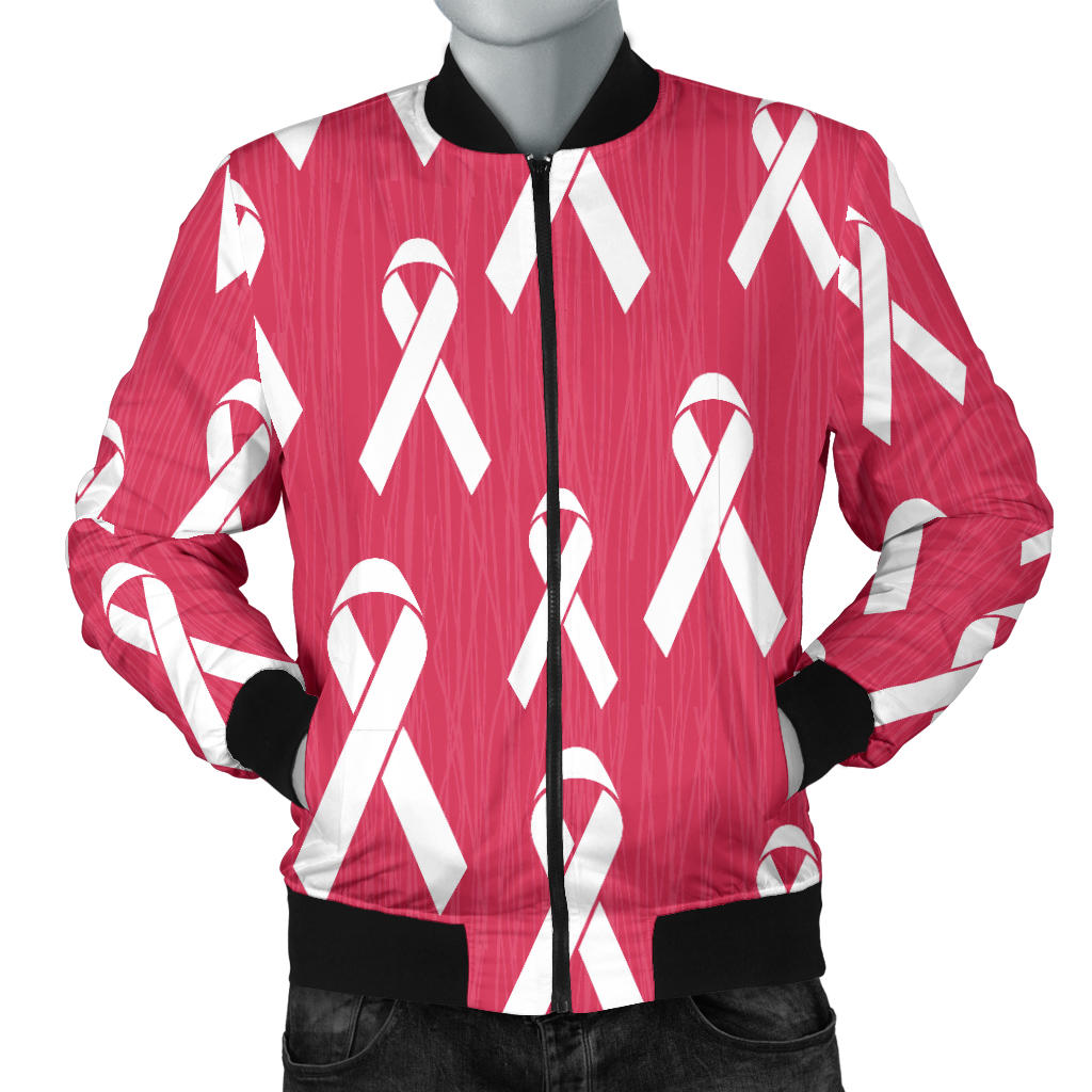 Breast Cancer Awareness Symbol Men Bomber Jacket