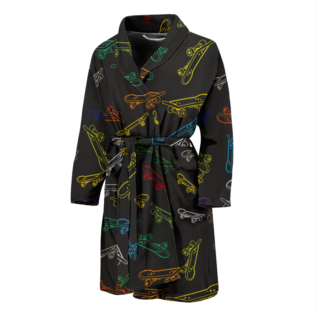 Skateboard Print Design LKS301 Men Bathrobe