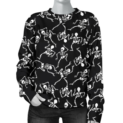 Skeleton Style Print Women Long Sleeve Sweatshirt
