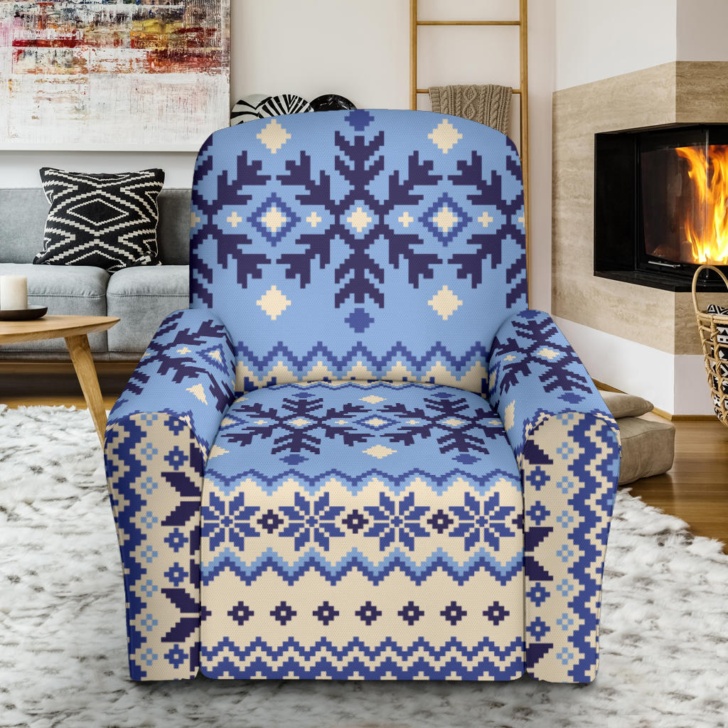 Nordic Pattern Print Design A03 Recliner Slipcover with Pocket