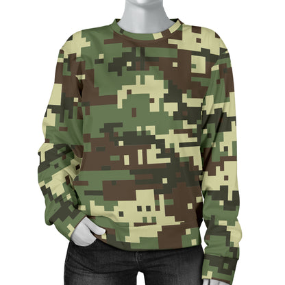 ACU Digital Army Camouflage Women Long Sleeve Sweatshirt