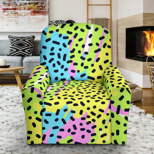 90s Pattern Print Design 2 Recliner Slipcover with Pocket